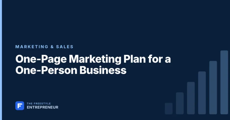 One-Page Marketing Plan for a One-Person Business