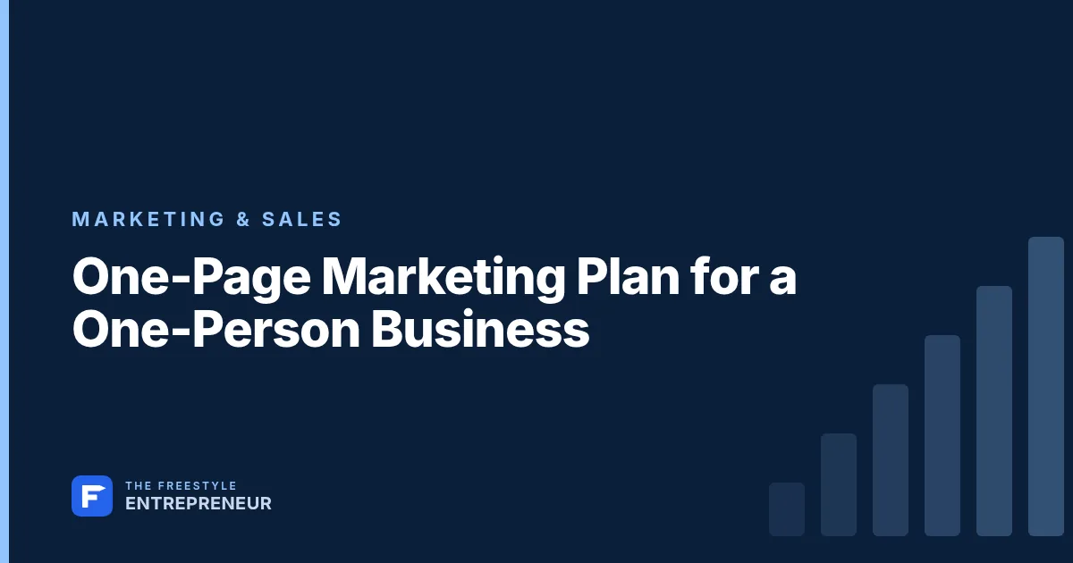 One-Page Marketing Plan for a One-Person Business
