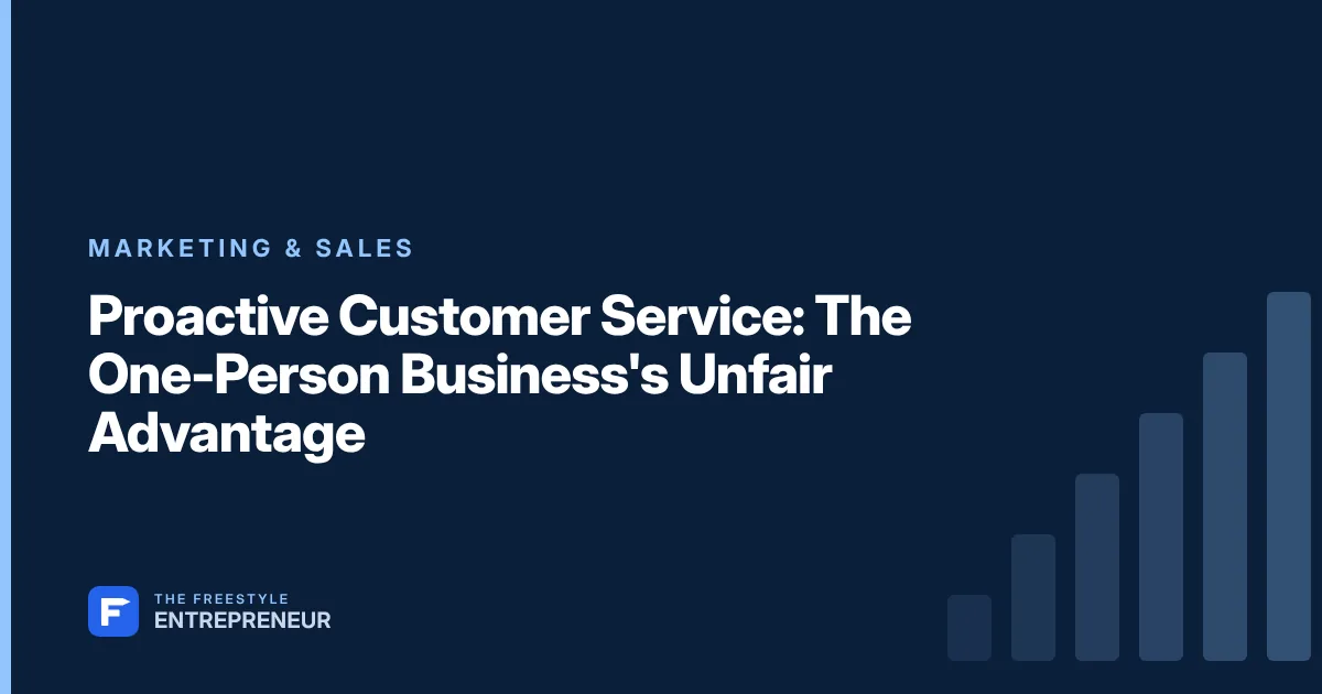 Proactive Customer Service: The One-Person Business's Unfair Advantage
