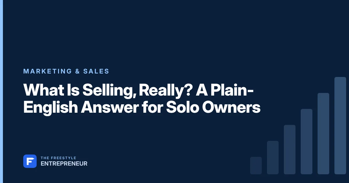 What Is Selling, Really? A Plain-English Answer for Solo Owners
